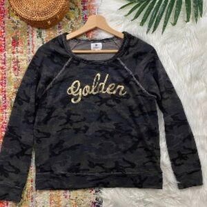 SUNDRY camouflage, long sleeve sweater